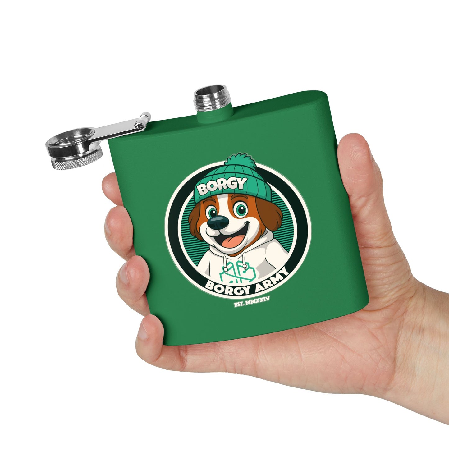 Borgy Army Stainless Steel Flask - Green