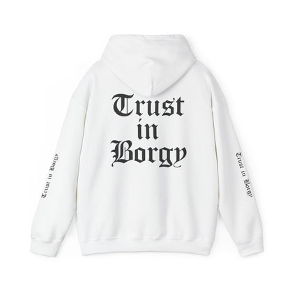Trust in Borgy Hoodie - Monochrome - White