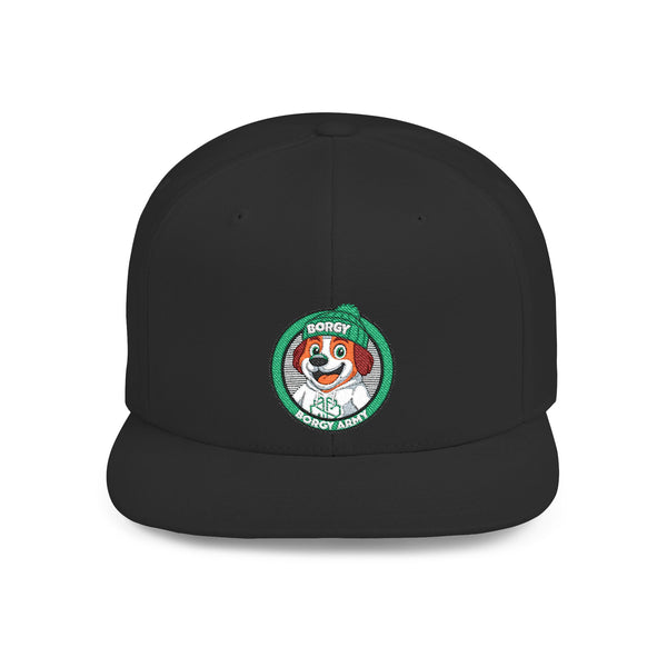 Borgy Army Snapback Hat - Green circle
