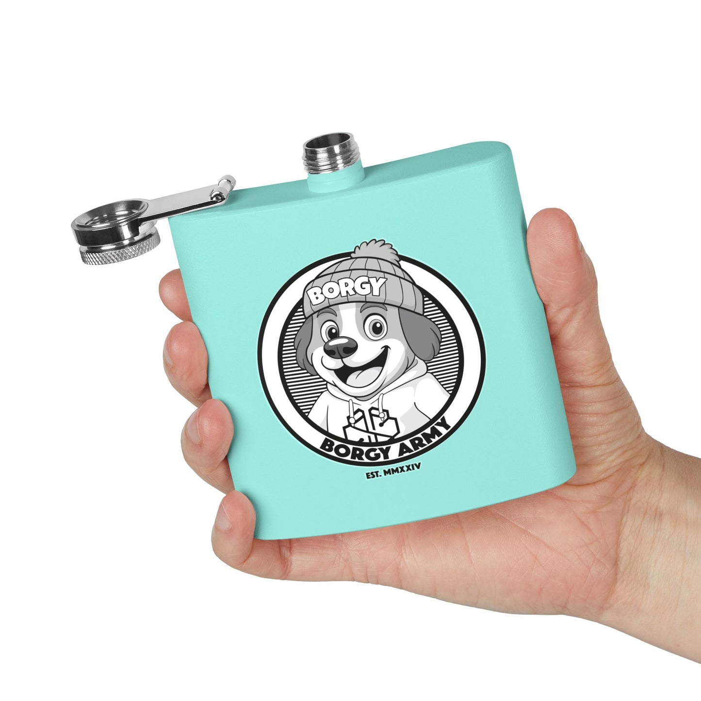 Borgy Army Stainless Steel Flask - Blue