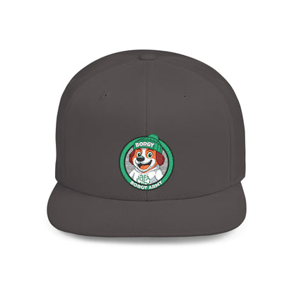 Borgy Army Snapback Hat - Green circle