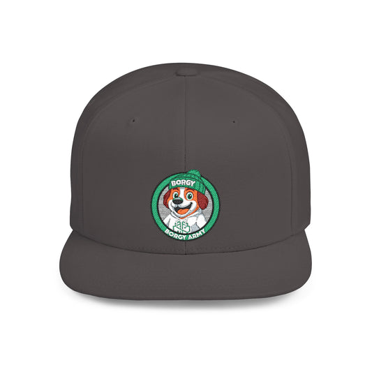 Borgy Army Snapback Hat - Green circle