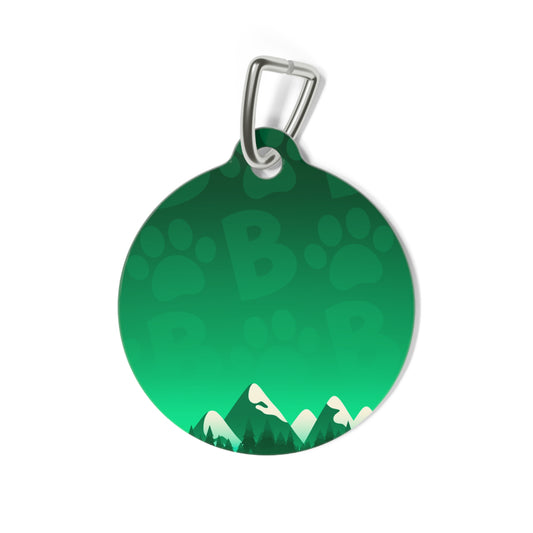 Borgy Army Pet Tag — Cute Dog ID Tag with Green Beanie Mascot