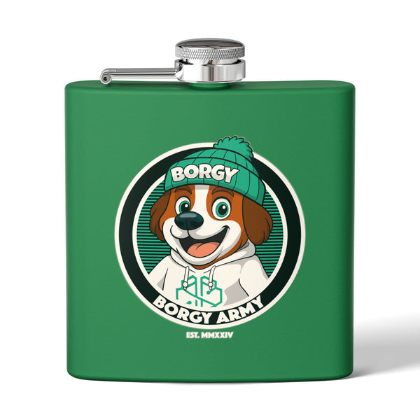 Borgy Army Stainless Steel Flask - Green