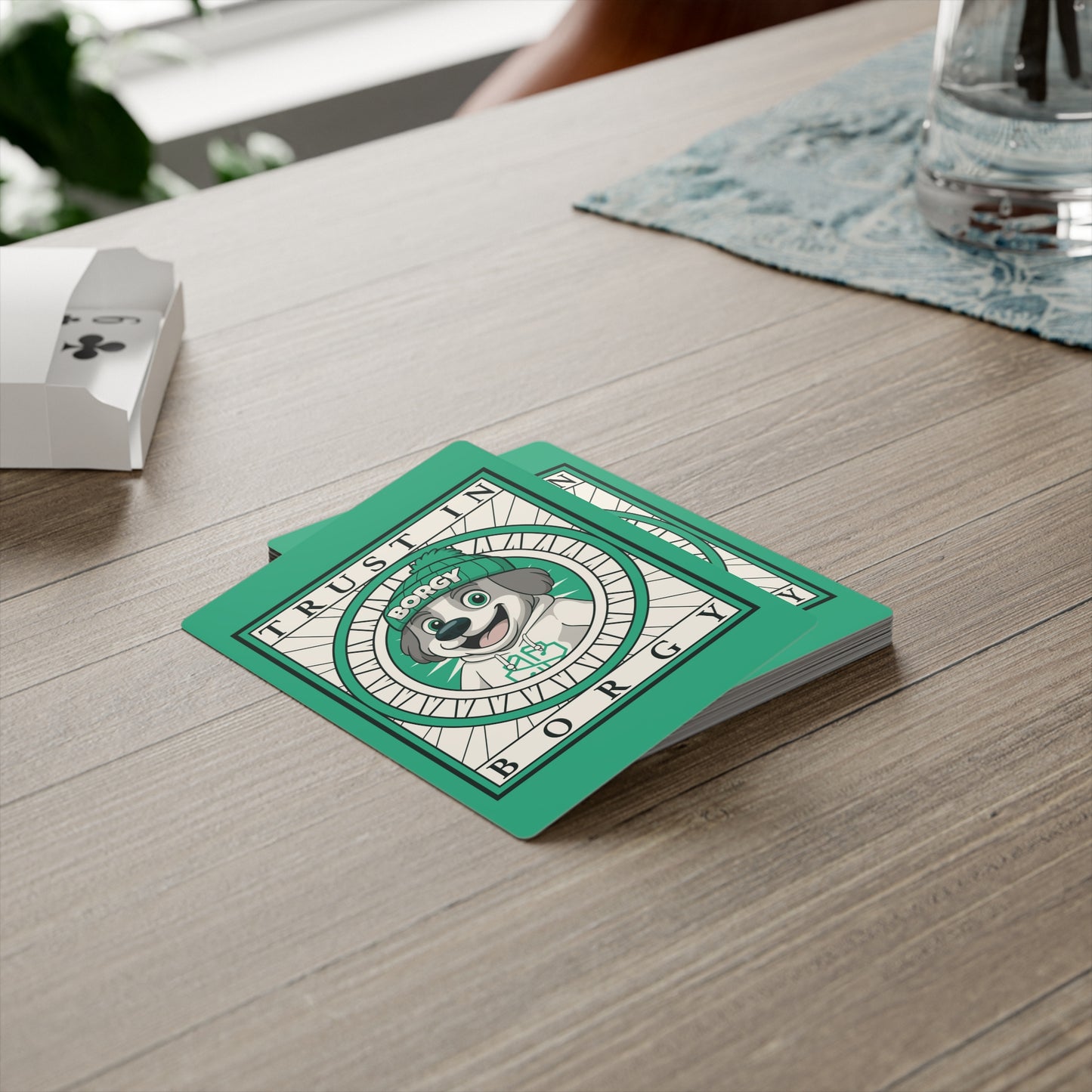 Green Poker Cards