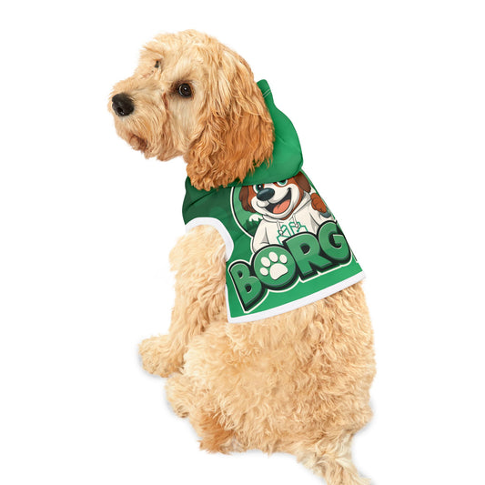 Borgy Green Pet Hoodie — Cute Dog Character Hoodie for Small Pets