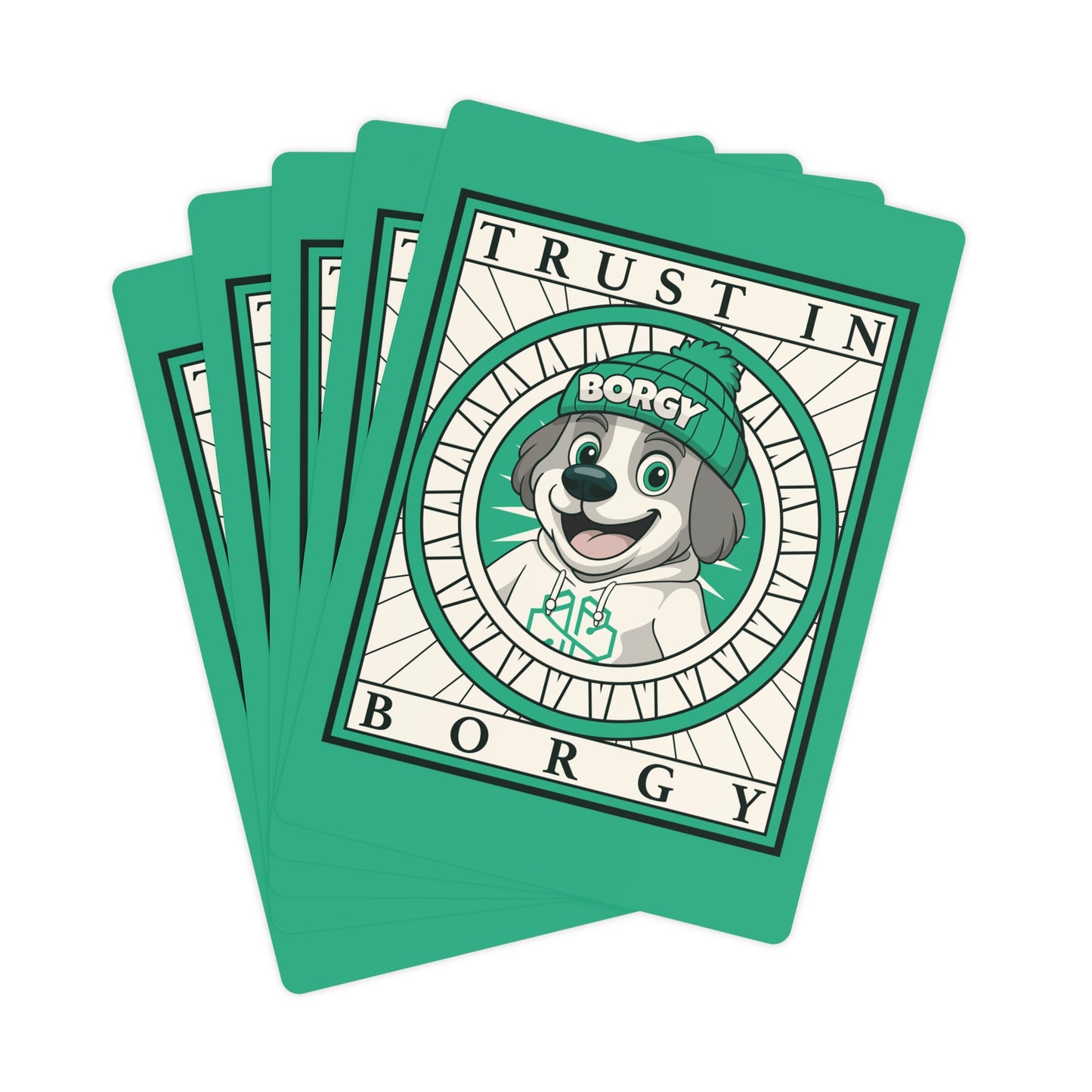 Green Poker Cards