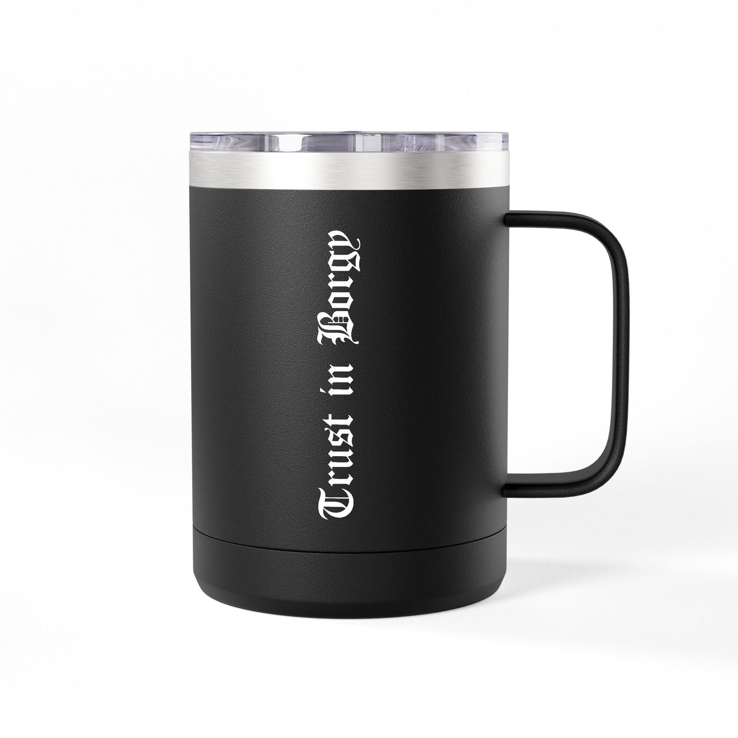 Trust in Borgy Travel Mug - Black