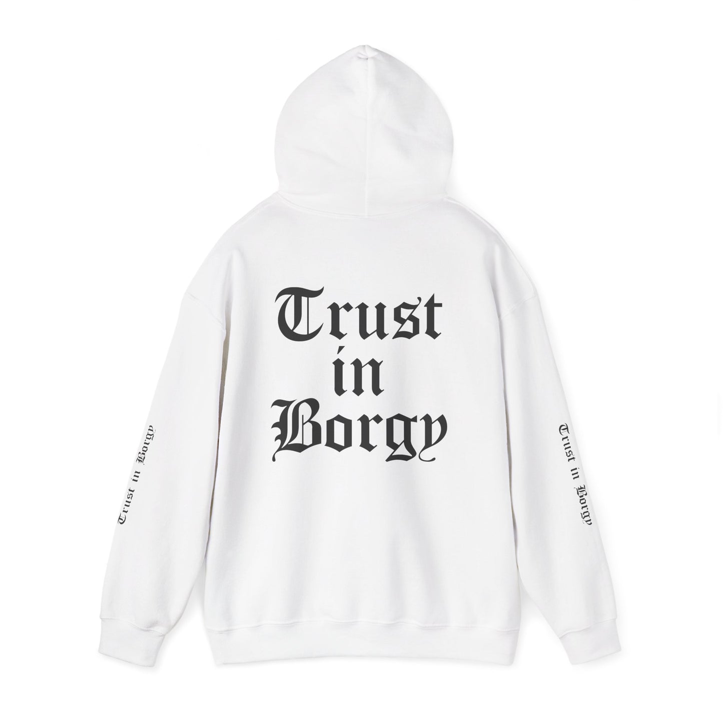 Trust in Borgy Hoodie - Monochrome - White