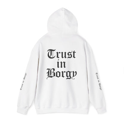 Trust in Borgy Hoodie - Monochrome - White